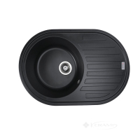 кухонная мойка Valeso Lira 76,7x49,6x19 на столешницу, гранит, черный (SP000047339)