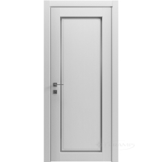 дверное полотно Rodos Style 1 600 мм, полустекло, каштан белый