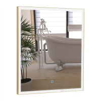 дзеркало Aqua Rodos Люче 60x70x4 золотий з підсвічуванням (АР000113283)