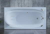 гідромасажна ванна WGT Rialto Arona 180x90 + корпус+рама+злив/перелив (RLTARN180HLPCW)