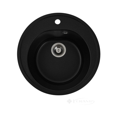 Кухонна мийка Platinum Luna 51х51х18 чорний металік (SP000025066)