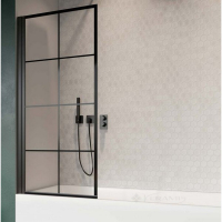 штора для ванны Radaway NES PNJ I 60 правая, безопасное стекло, factory, чёрная (10011060-54-55R)