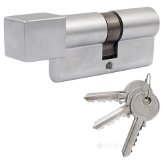 цилиндр для замка Cortellezzi Primo 117 SQ 30x30 ключ-квадратний поворот. мат хром