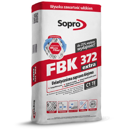 Клей для плитки Sopro FBK Extra цементна основа, 22,5 kg (372e /22,5)
