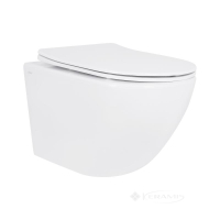 унітаз Qtap Jay Rimless підвісний, без обідка, сидіння дюропласт soft-close білий (QT07335177RW)