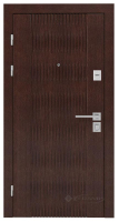 дверь входная Rodos Standart 965x2050x111 дуб темный/сосна крем (Stz 004)