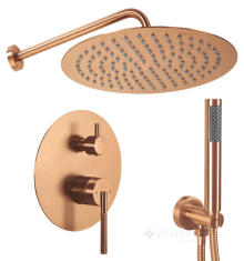 душова система Rea Argon brushed copper + box прихованого монтажу (REA-P4330)