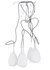 подвесной светильник Azzardo Mirage, белый, хром, 6 ламп (MD 1016-6A / AZ0157)