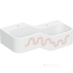 умывальник для детей Geberit Bambini 90x39 правый, белый альпийський/карминово-красный (502.974.FY.1)