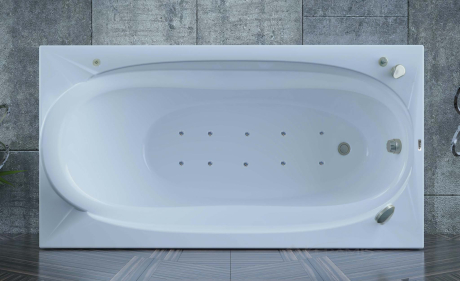 Гідромасажна ванна WGT Rialto Arona 170x75 + корпус+рама+злив/перелив (RLTARN170ARLPCW)