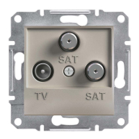 розетка Schneider Electric Asfora TV-SAT-SAT, 1 пост., без рамки, бронза (EPH3600169)