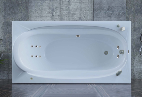 Гидромассажная ванна WGT Rialto Arona 180x90 HYDRO LINE + корпус+рама+слив/перелив (RLTARN180HLPBW)