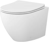 унитаз Cersanit Desse Vortex подвесной, смыв Торнадо, сиденье дюропласт slim soft close, без ободка (S4024-001)