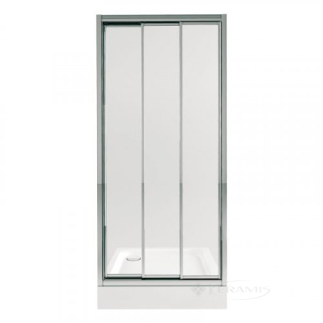 Душевые двери Qtap Uniford 80x200 стекло прозрачное + поддон 80x80 с сифоно 80x80 (UNICRM208C4UNIS308815)