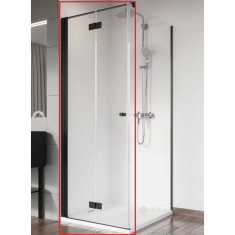душова кабіна Radaway NES 8 Black KDJ B 80x80 права, безпечне скло, прозоре, чорна (10075080-54-01R)