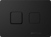 смывная клавиша Cersanit Accento Square черный мат (K97-426)