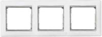 рамка Legrand Valena 3 пост., білий/срібло (770493)