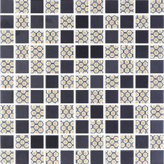 мозаика Kotto Keramika GMP 0825002 С2 print 2/black mat 30х30