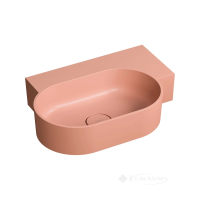 умывальник Omnires Ovo M+ 55,5x38,5 угловой, правый, matt coral (OVO555UWPCO)