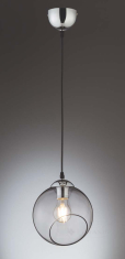 подвесной светильник Reality Clooney, хром, дымчатый, 20 см (R30071054)