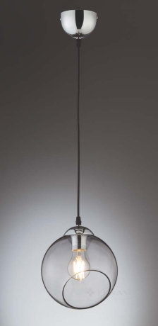 Подвесной светильник Reality Clooney, хром, дымчатый, 20 см (R30071054)