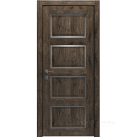 дверне полотно Rodos Style 4 600 мм, напівскло, акація темна