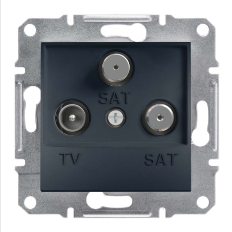 Розетка Schneider Electric Asfora TV-SAT-SAT, 1 пост., без рамки антрацит (EPH3600171)
