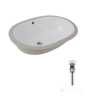 умывальник Qtap Stork 57x39x21 с донным клапаном PU02O white (QT15116030WN47294)