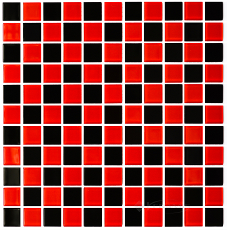 Мозаика Kotto Keramika GM 4003 CC black/red 30х30