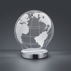 настольная лампа Reality Globe, хром, прозрачный, LED (R52481106)