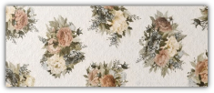 плитка Интеркерама Arabesco 23x60 белый цветок (2360 131 061-1)