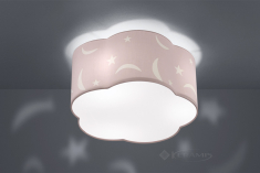 светильник потолочный Trio Mooney, белый, пастельно-розовый, 45 см, 3 лампы (602300394)