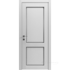 дверное полотно Rodos Style 2 600 мм, полустекло, каштан белый