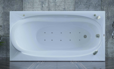 гідромасажна ванна WGT Rialto Arona 170x75 + корпус+рама+злив/перелив (RLTARN170ARLPGW)
