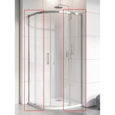 душові стінки Radaway Idea PDD 90x120 безпечне скло, прозоре (387158-01-01)