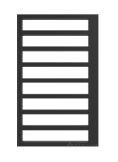 електрична рушникосушарка Genesis Aqua Step 1000х530 чорний (GA-1171)