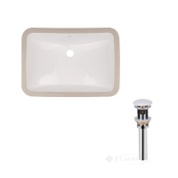 умывальник Qtap Stork 53,5x36,5x19 с донным клапаном PU02O white (QT15116032WN47293)