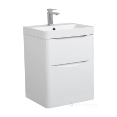 тумбочка с умывальником Aqua Rodos Америна 50x85x45 подвесная, белая (АР000057443)