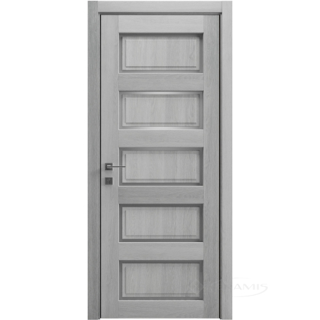 Дверное полотно Rodos Style 5 800 мм, полустекло, дуб сонома