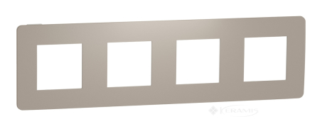 Рамка Schneider Electric Unica New 4 пост., песочная, белая (NU280826)