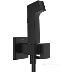 гігієнічний душ Hansgrohe Bidette 1jet E зі шлангом та тримачем, чорний матовий (29233670)