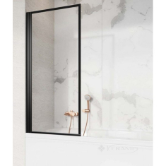 штора для ванны Radaway NES PNJ I 60 левая, безопасное стекло, frame, чёрная (10011060-54-56L)