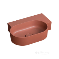 умывальник Omnires Ovo M+ 55,5x38,5 угловой, правый, matt terracotta (OVO555UWPTE)