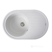 кухонная мойка Valeso Lira 76,7x49,6x19 на столешницу, гранит, белый в точку (SP000047476)