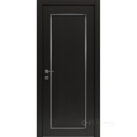 Дверное полотно Rodos Style 1 700 мм, полустекло, венге шоколадный