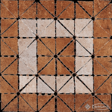 Мозаїка Ceramika Gres Largo Rozeta B 33x33 braz