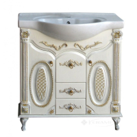 тумбочка з умивальником Ольвія Наполеон 295 96,5x50,5x95 патина срібло/золото