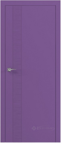 Дверное полотно Rodos Loft Wave V 600 мм, с вставкой, ral 4001 фиолетовый