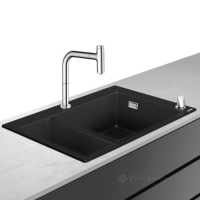 кухонна мийка Hansgrohe C51 77x51x20,5 чорний + змішувач для мийки (43220000)