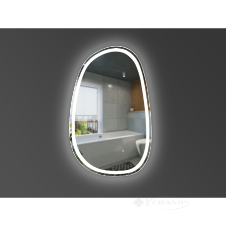 Зеркало Devit Style 82,8x52,8x2,7 асимметричное, с тачсенсором и LED-подсветкой (5415080)